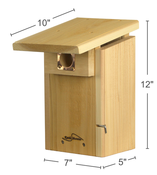 exterior dimensions of cedar bluebird birdhouse