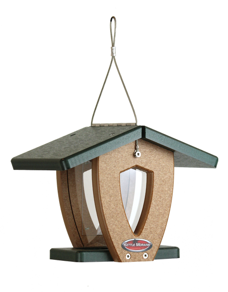 mini moraine hopper feeder with green roof