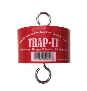 red trap protector for hummingbird feeder