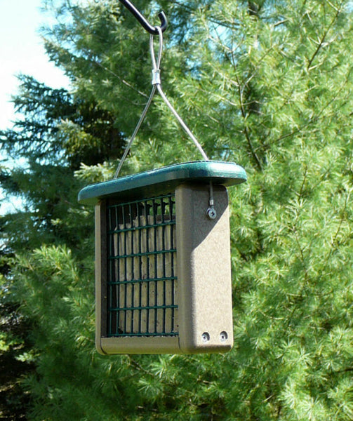 recycled hanging suet feeder