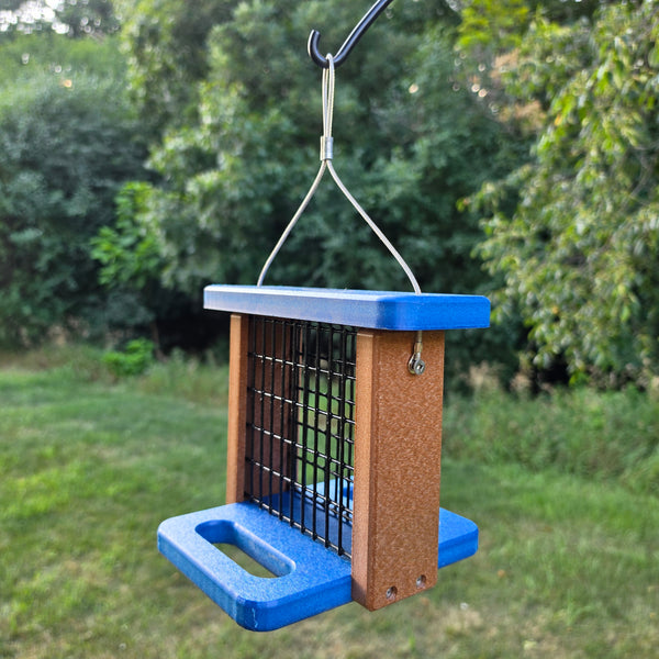 Recycled Suet Feeder with a Perch