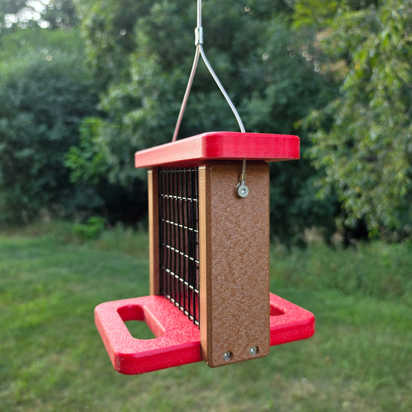 Recycled Suet Feeder with a Perch