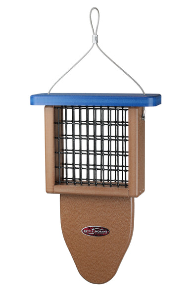 Recycled Suet Feeder with Tail Prop