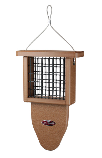Recycled Suet Feeder with Tail Prop