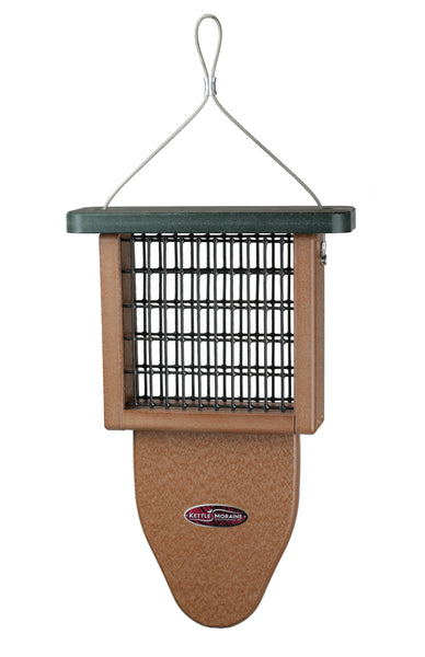 Recycled Suet Feeder with Tail Prop