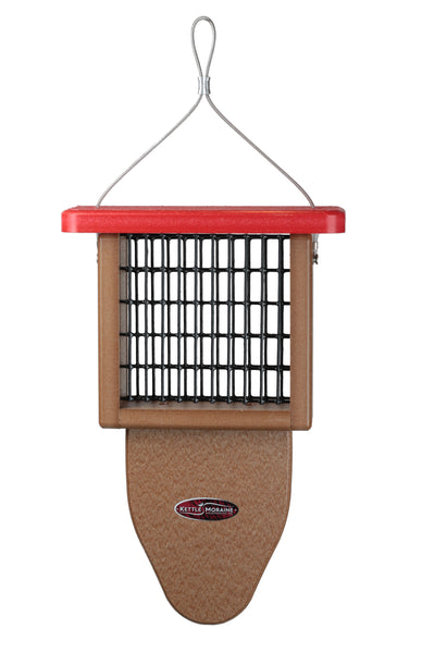 Recycled Suet Feeder with Tail Prop
