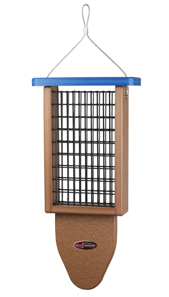 Recycled Suet Feeder with Tail Prop