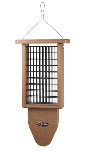 Recycled Suet Feeder with Tail Prop