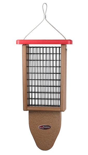 Recycled Suet Feeder with Tail Prop