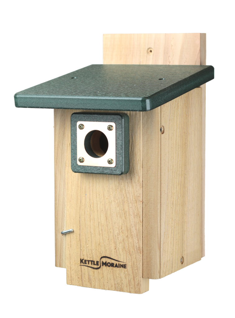 Nuthatch & Titmouse Nest Box with Recycled Roof – Kettle Moraine Nuthatch & Titmouse Nest Box with Recycled Roof – Kettle Moraine