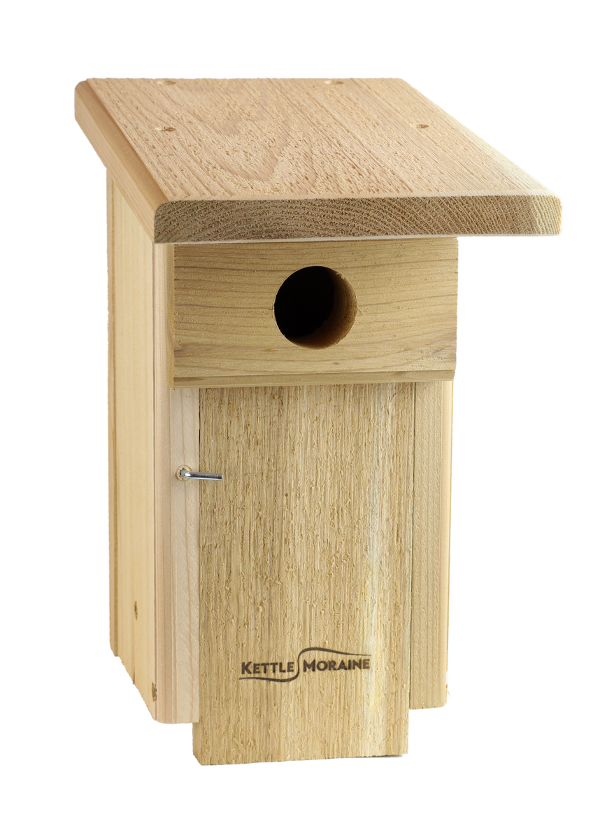 Bluebird Nest Box with Pole Package – Kettle Moraine Woodworking Inc