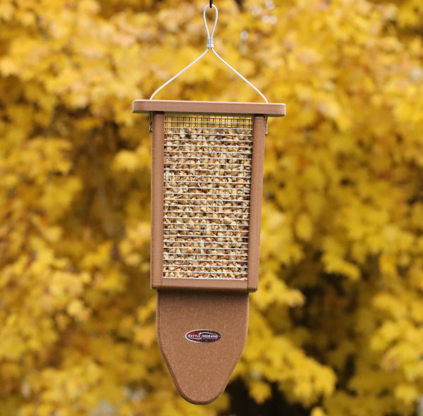 Recycled Peanut Splits Feeder with Tail Prop