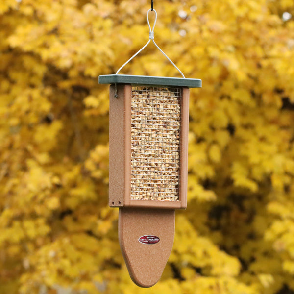 Recycled Peanut Splits Feeder with Tail Prop