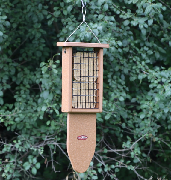 Recycled Piliated Woodpecker Double Suet Feeder