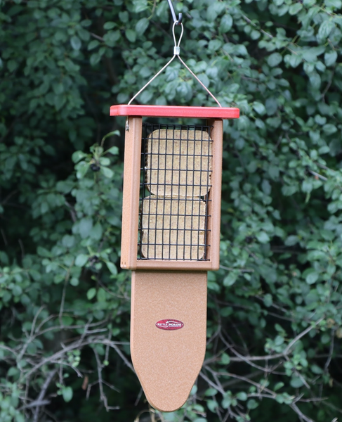Recycled Piliated Woodpecker Double Suet Feeder