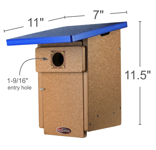 *NEW* Recycled Western Bluebird Nest Box with Pole Package