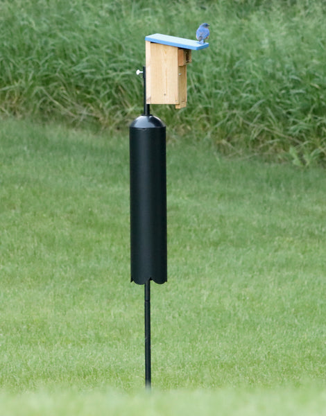 Bluebird Nest Box with Recycled Roof & Pole Package