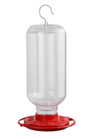 extra large nectar feeder for hummingbirds with red base
