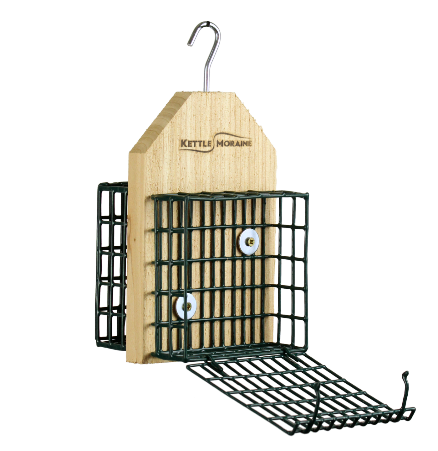 Double Hanging Suet Cage Feeder (Cedar)