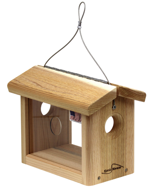 well-built cedar bluebird hanging feeder