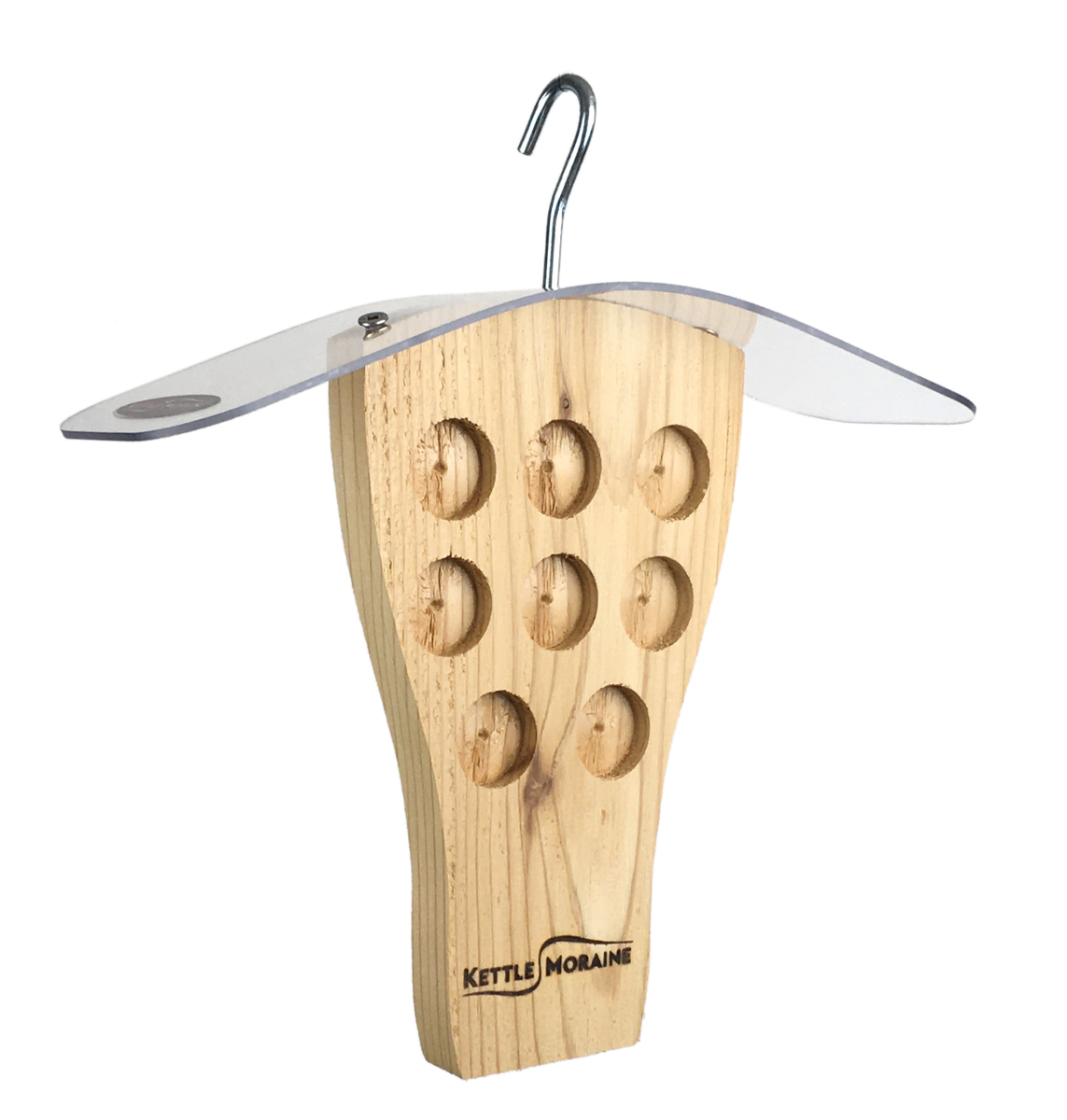 Cedar Peanut Butter Feeder with Clear Roof Kettle Moraine Woodworking Inc