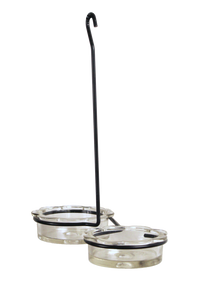 hanging jelly bird feeder with two cups