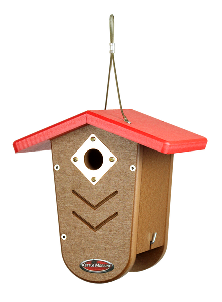 kettle moraine recycled nest box with red roof