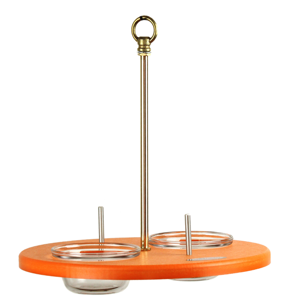 durable platform oriole feeder with glass cups