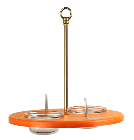 durable platform oriole feeder with glass cups