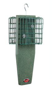 sturdy suet cage feeder with tail prop for woodpeckers