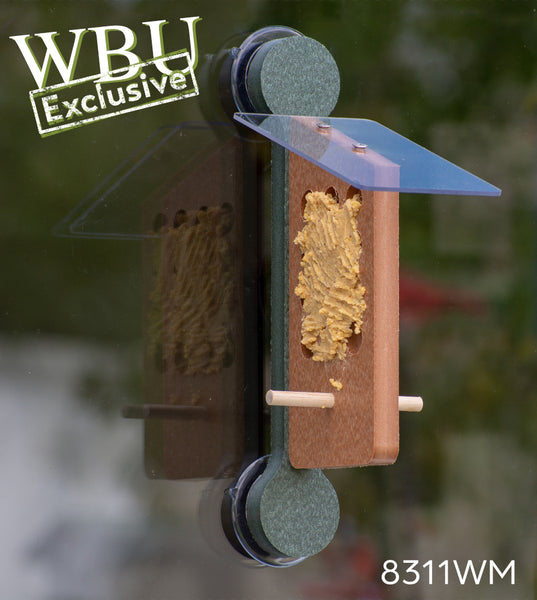 Recycled Window Mount Bark Butter/PB Feeder (WBU Exclusive)